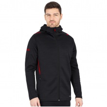 JAKO Leisure Jacket Challenge with Hood (100% Polyester) Black/Red Men